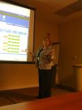 Delores presenting at client site
