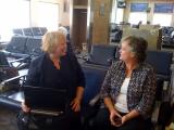 Diane and Ann in the airport